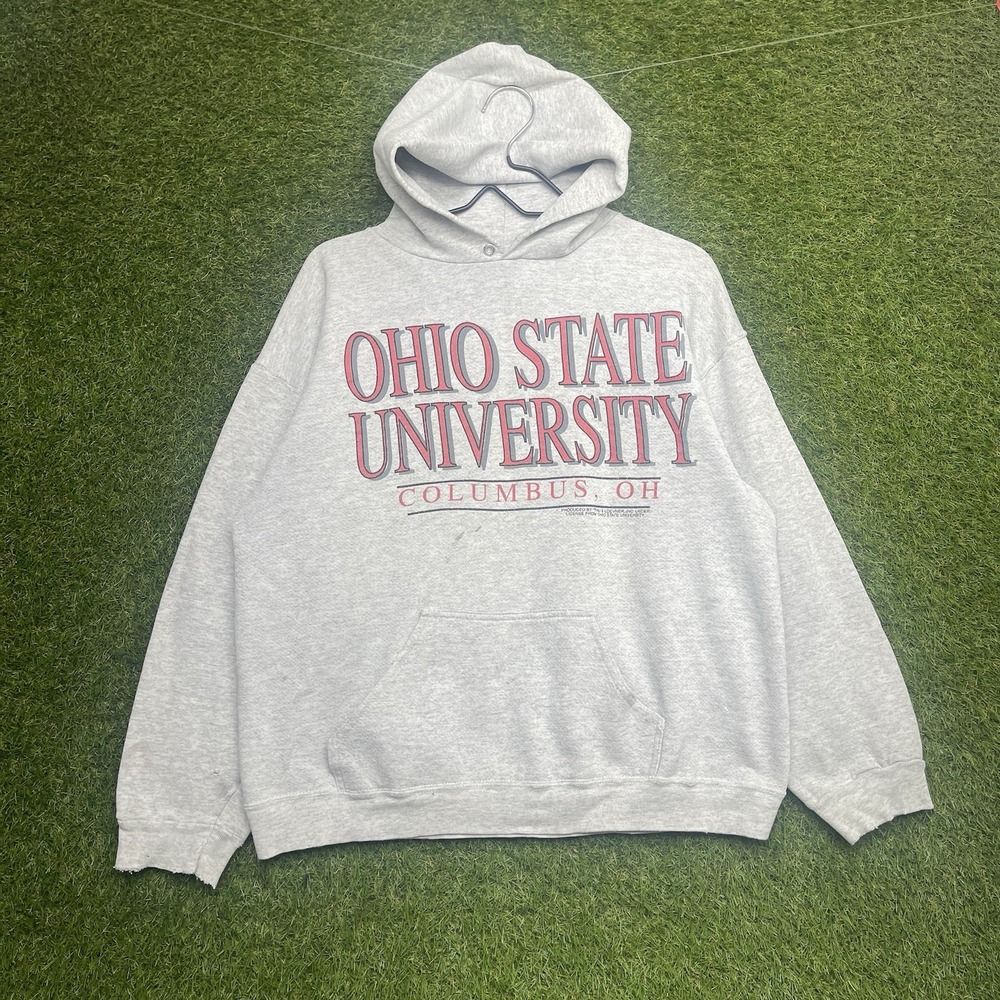 Vintage Ohio State Buckeyes Hoodie Mens Large NCAA College Football Champion 90s